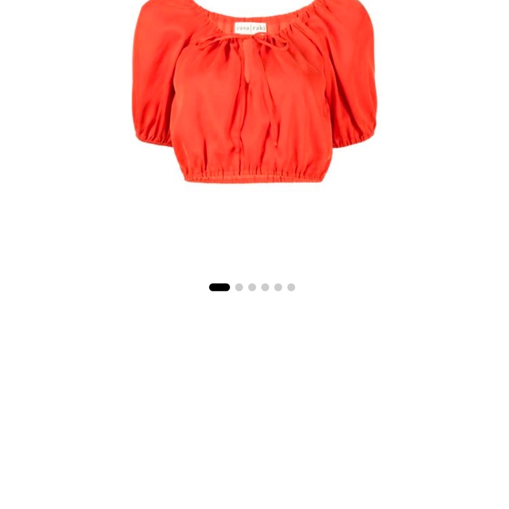 Red Puff Sleeve Crop Top
